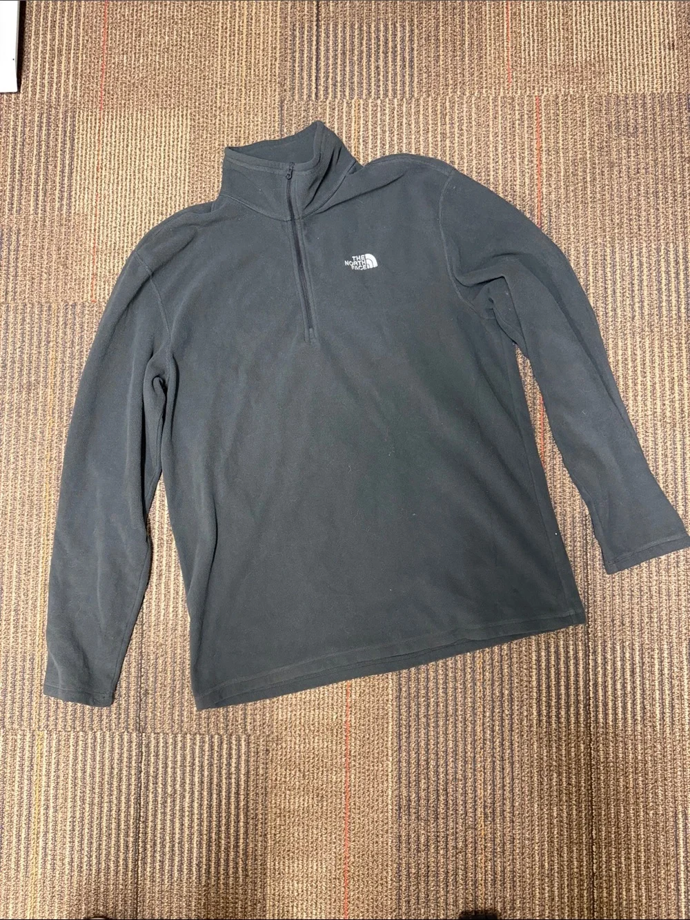🩶 The North Face Men’s Slate Grey Half-Zip Fleece Pullover Perfect 🩶
